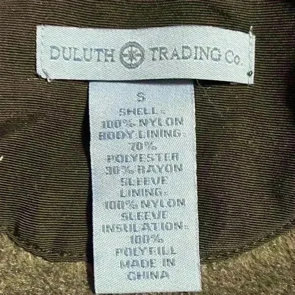 Duluth Trading Co. Jacket Men’s Small Black Fleece Lined Insulated Winter - Picture 9 of 10